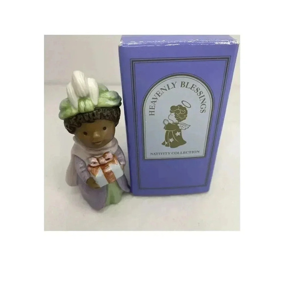 Vintage AVON Heavenly Blessings‎ Nativity collection 1986 Three Wiseman With Box - Picture 2 of 13